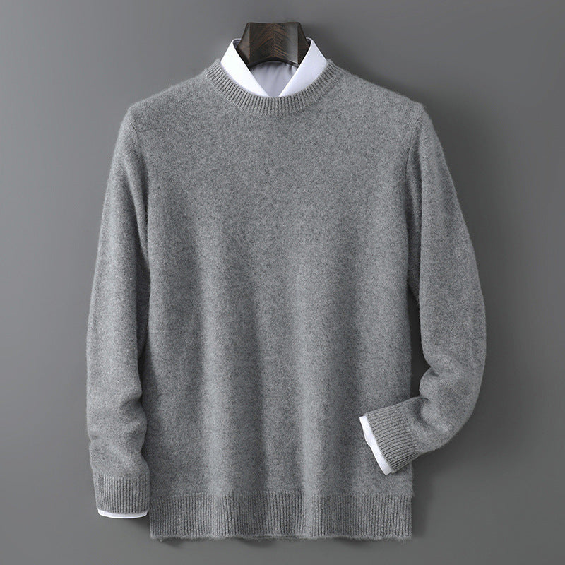Men's Wool Sweater, Crew Neck, 100% Wool, Reinforced