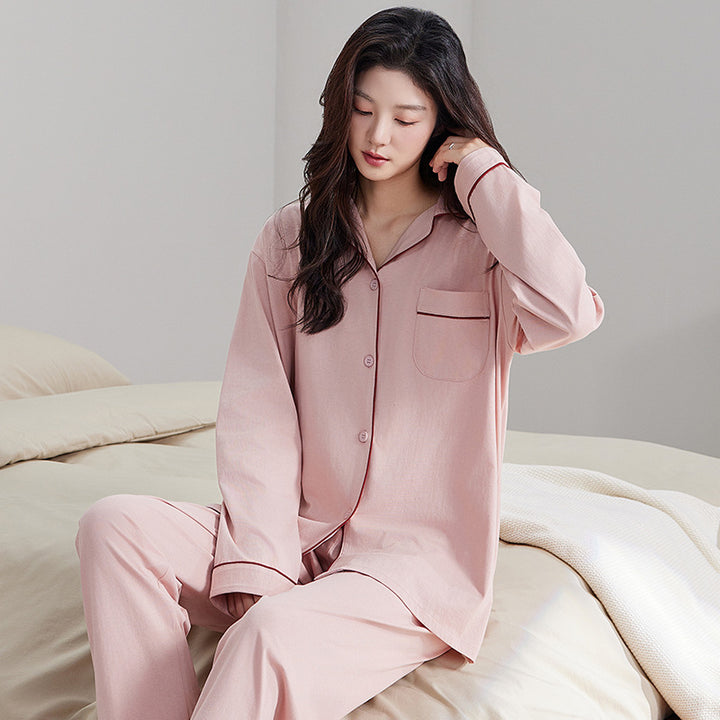 Men's pajama set made of cotton, simple design