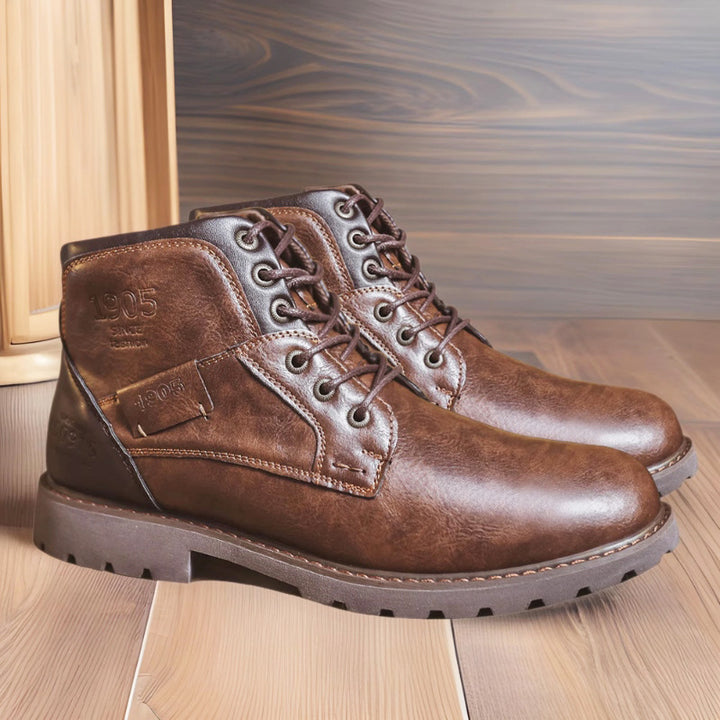 Men's retro-style boots with zipper
