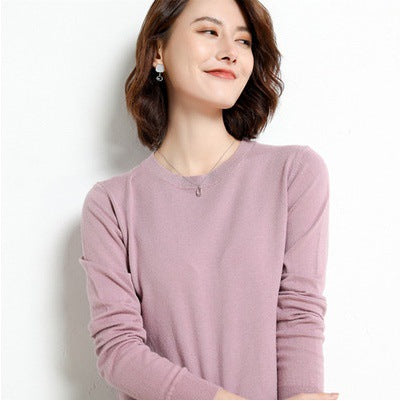 Women’s knitted sweater, stand-up collar, loose fit