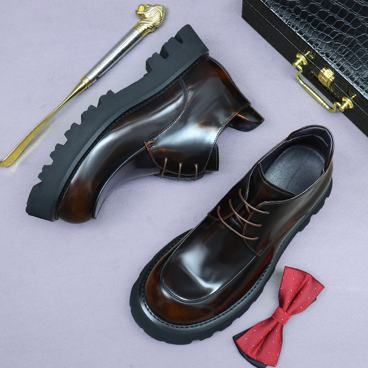 Men's Martin Boots made of cowhide leather with platform sole