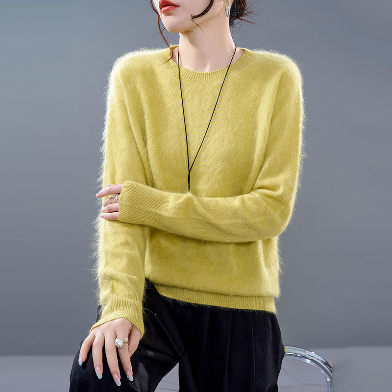 Ladies knit pullover made of soft wool-cashmere mix
