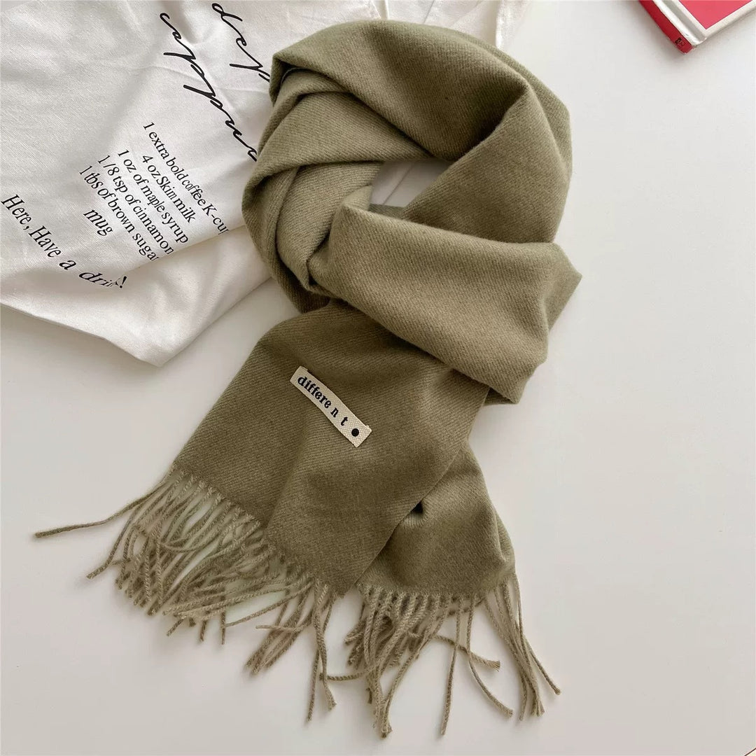 Cashmere scarf, 329g, solid color, 200cm