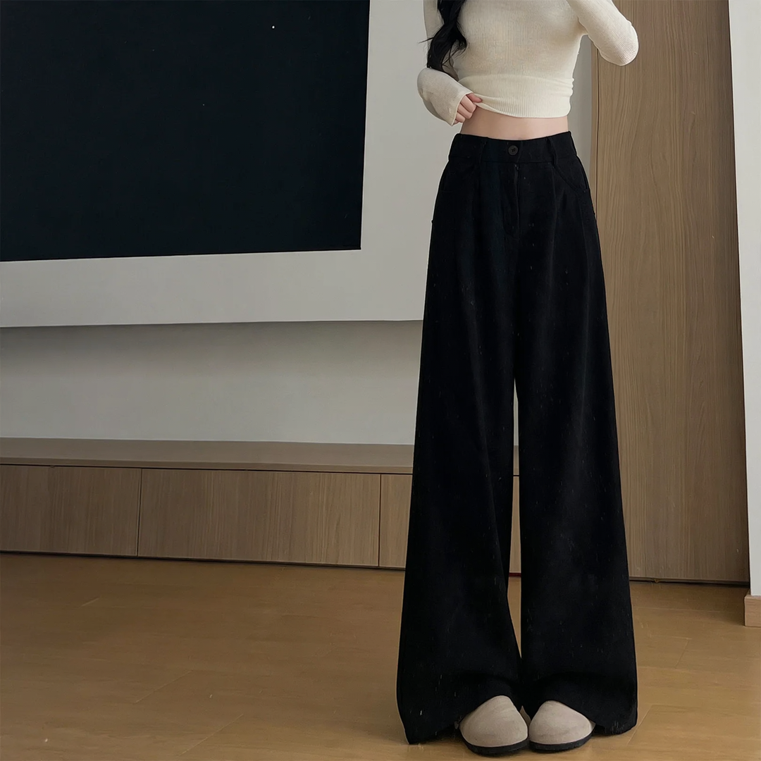Women’s corduroy pants, wide cut, various colors