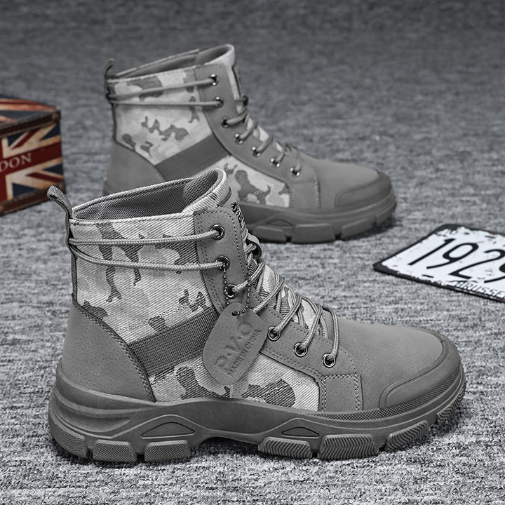 Men's Work Boots, Camouflage, Slip-resistant, Durable