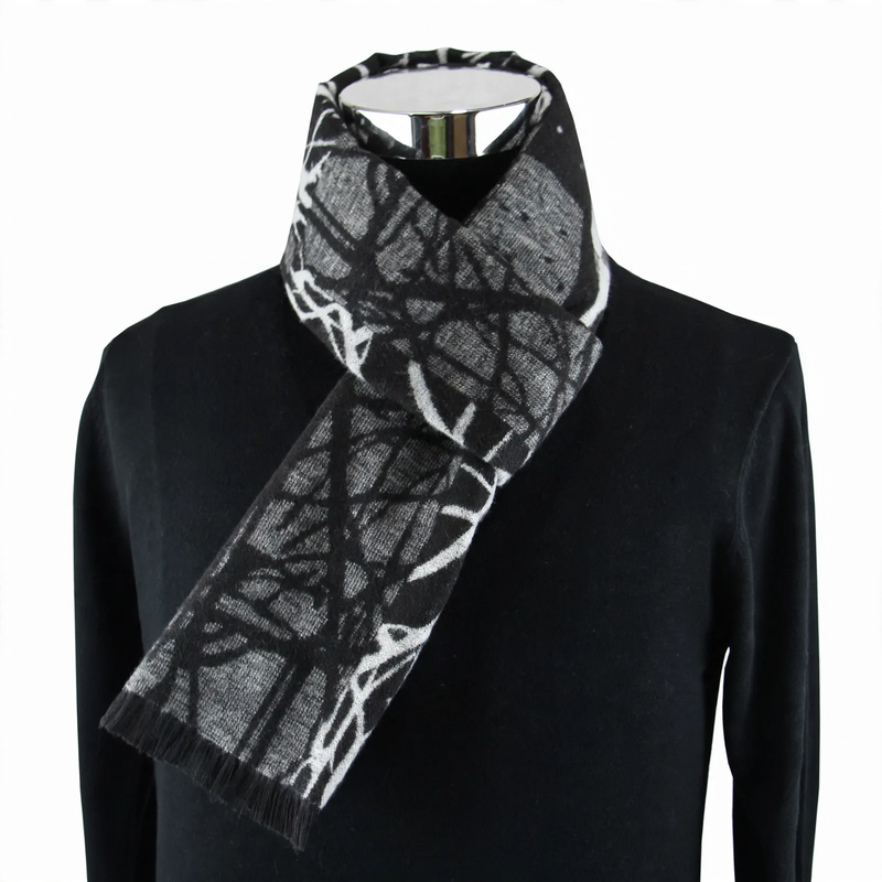 Classic men's scarf, 180x30cm, winter, warm