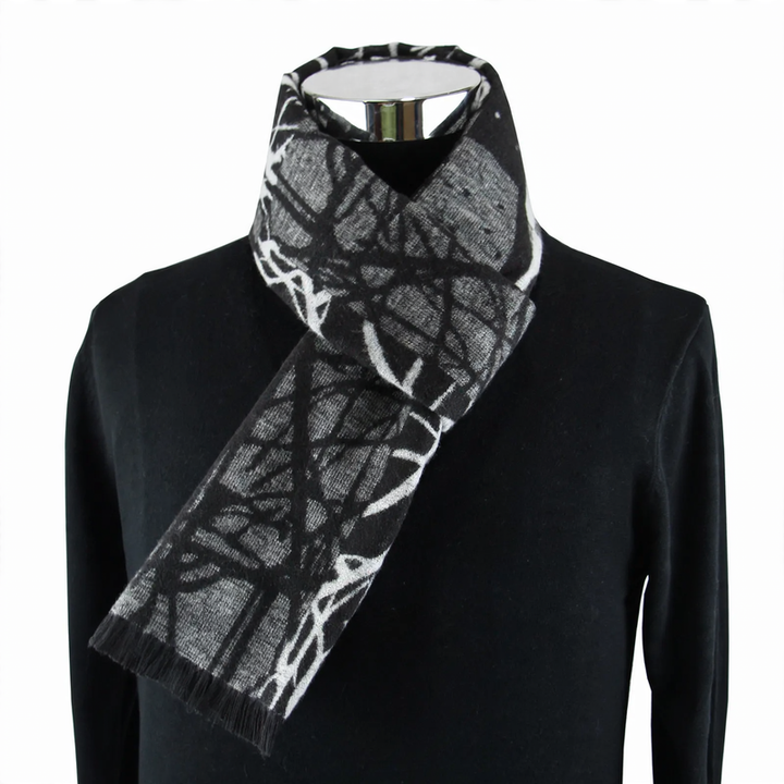 Classic men's scarf, 180x30cm, winter, warm