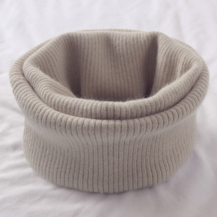 Knitted tube scarf, lined, for men and women