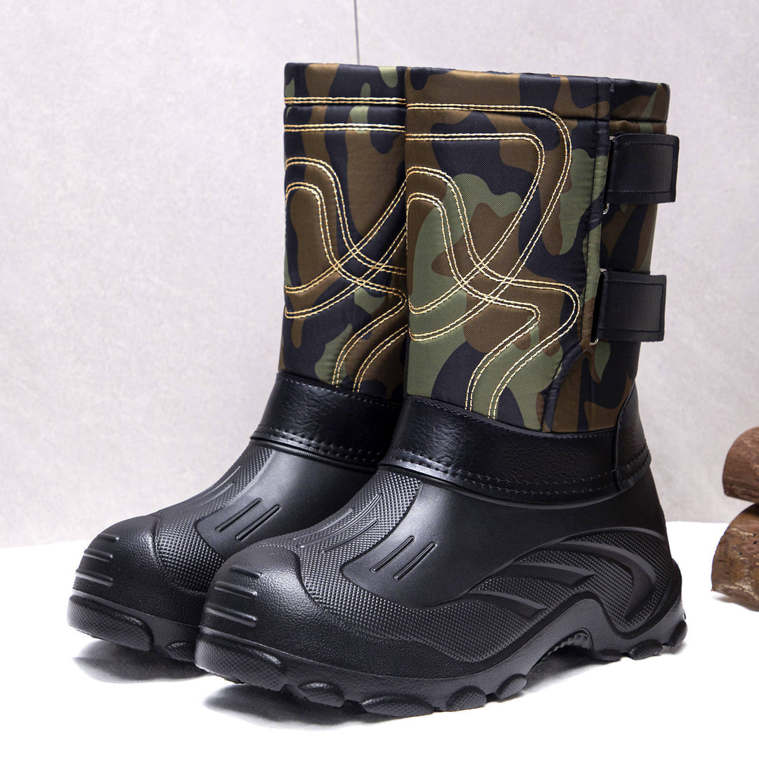 Padded men's winter boots, non-slip