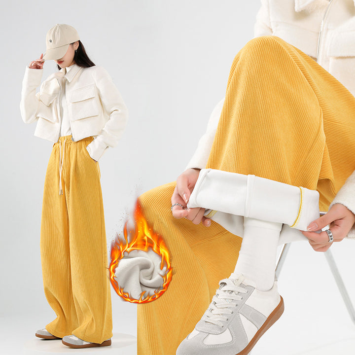 Padded corduroy leisure trousers