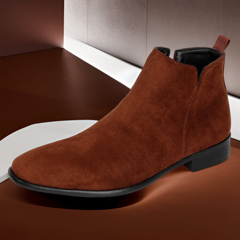 Men's Chelsea Boots with Side Zipper