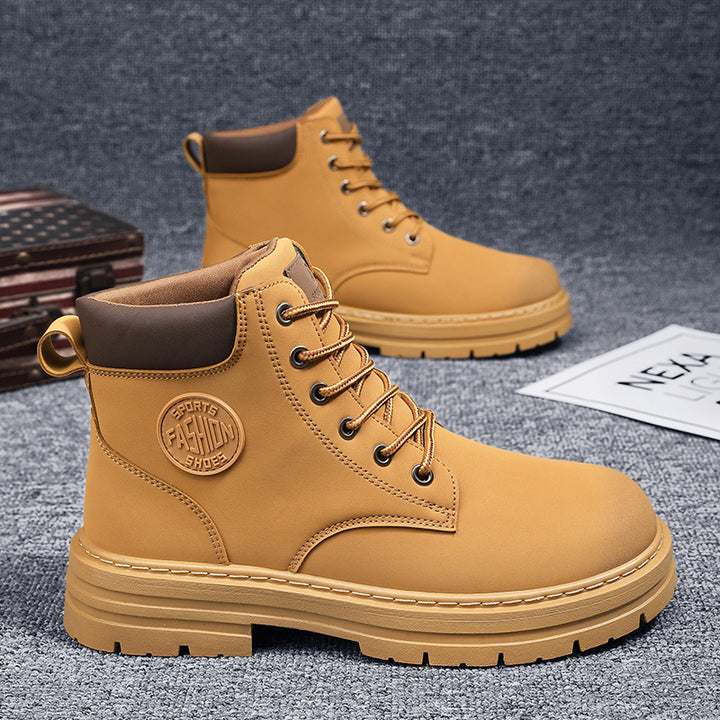 Men's boots, ankle-high, casual design