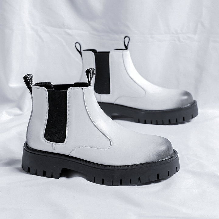Men's Chelsea boots, microfiber, rubber sole