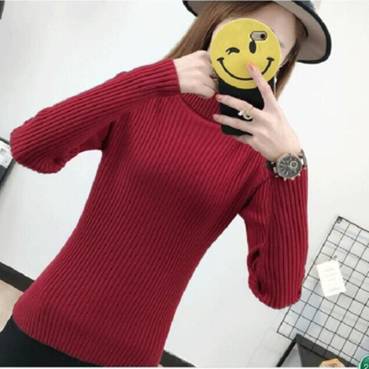 Women's Turtleneck Sweater, Knit, Fitted