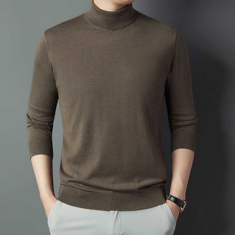 Men's wool sweater, turtleneck, extra warm