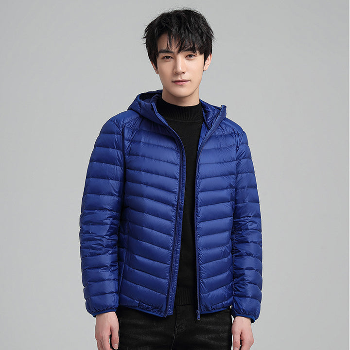 Men's Down Jacket, light, short, with duck down