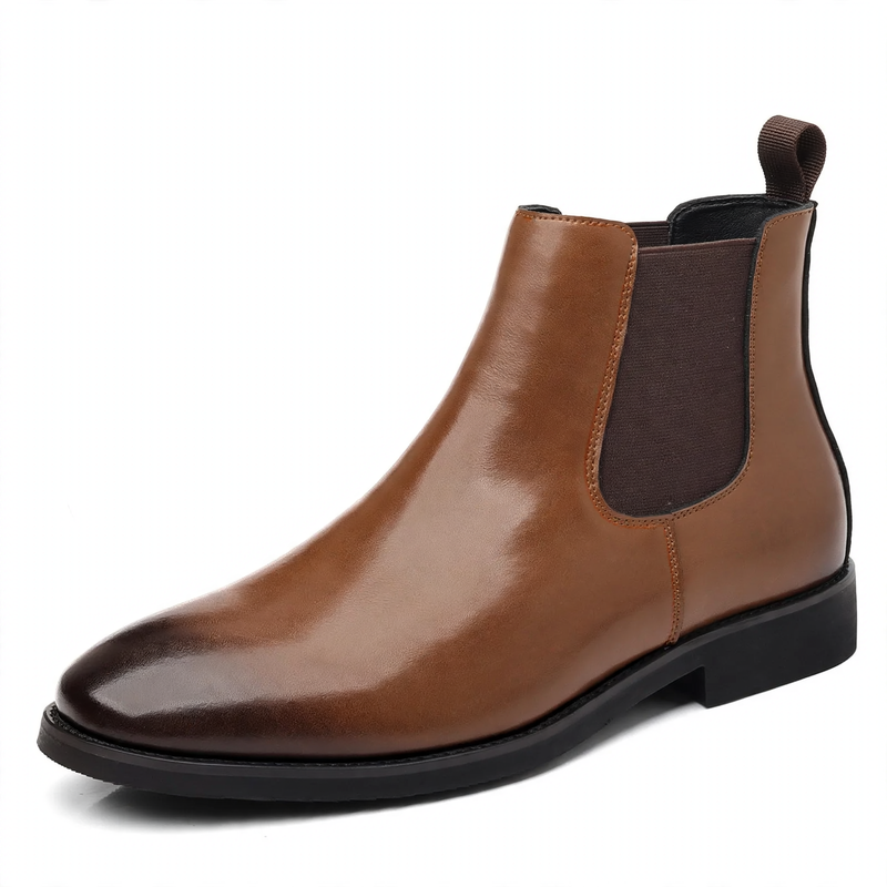 Classic men's Chelsea boots in retro style