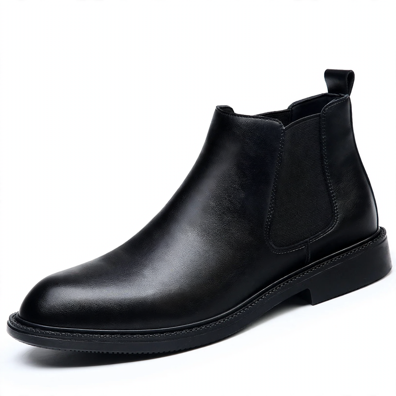 Men's Chelsea boots made of genuine leather, lined