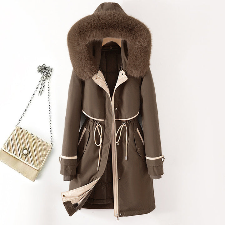 Women's parka, mid-length, with removable inner lining