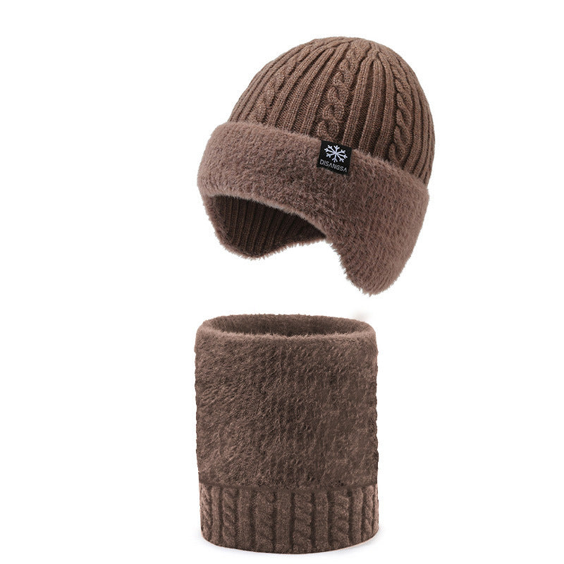 Winter Set: Knitted hat and scarf, lined