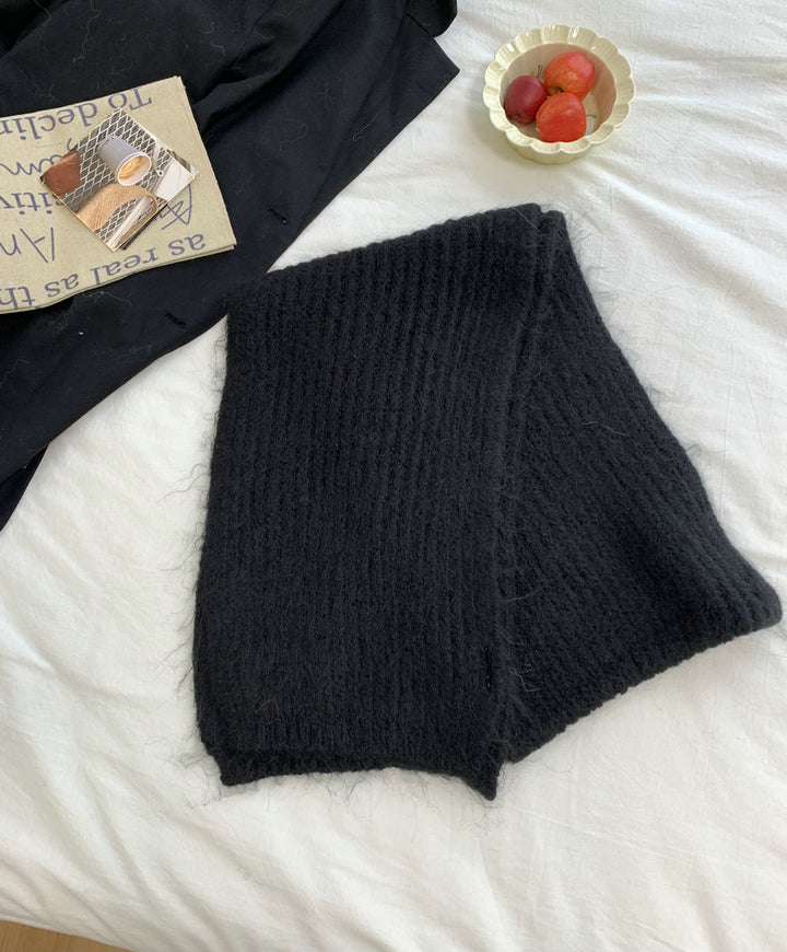 Soft Alpaca wool scarf, solid color, thick and versatile