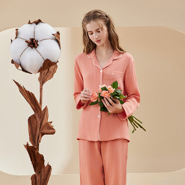 Cotton Muslin Pajama Set for Couples