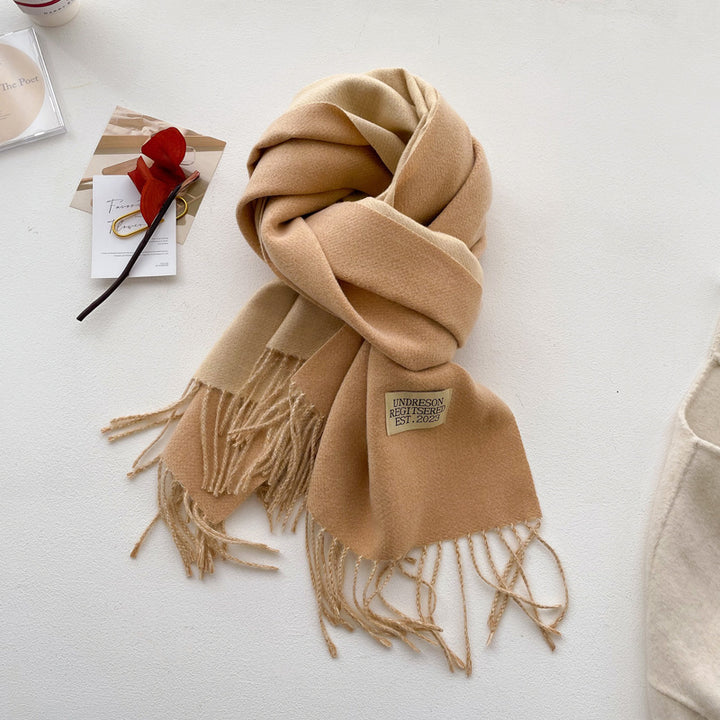 Reversible scarf made of cashmere imitation, 200x65cm