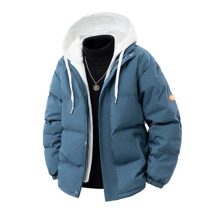Fashionable men's winter jacket, fake layer look