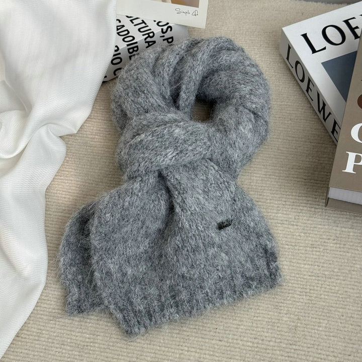 Knitted scarf made of alpaca wool blend, 150x20 cm