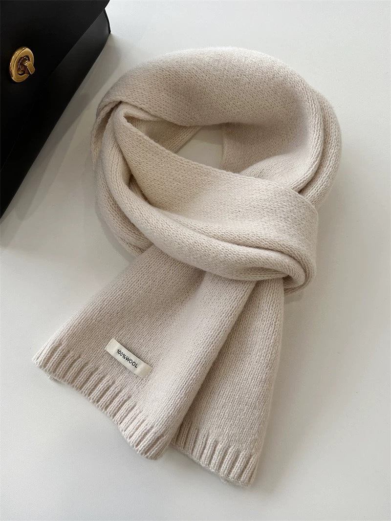 Wool knitted scarf, 100% Australian wool, 162x20 cm