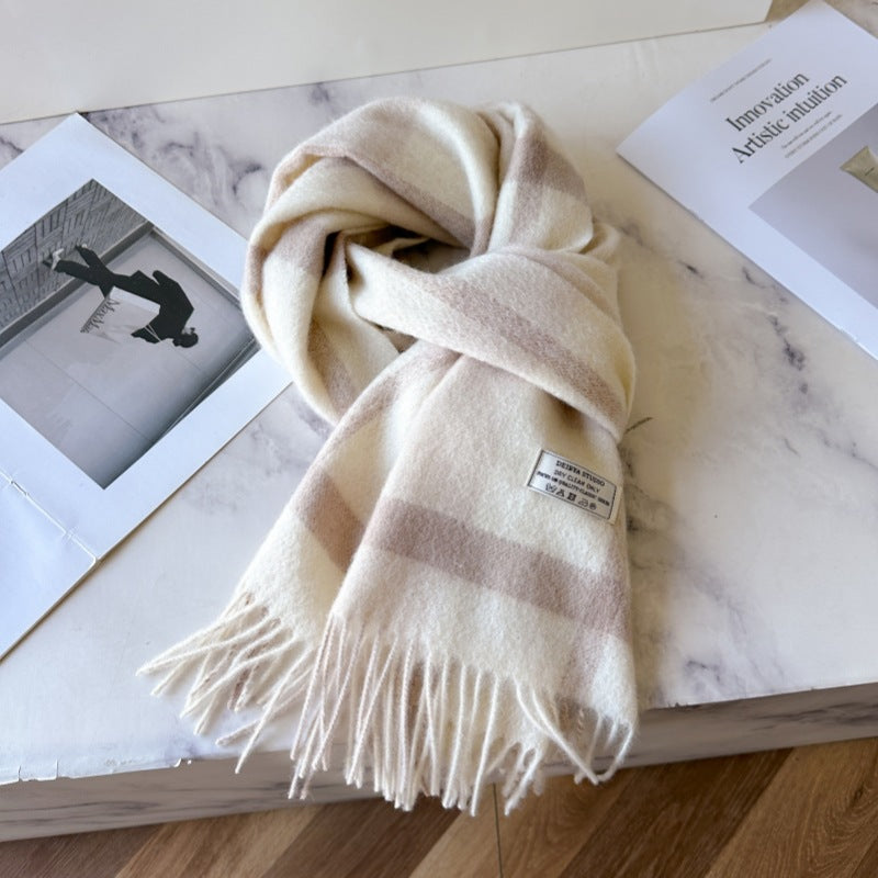 Classic wool scarf, 100% wool, 180 cm