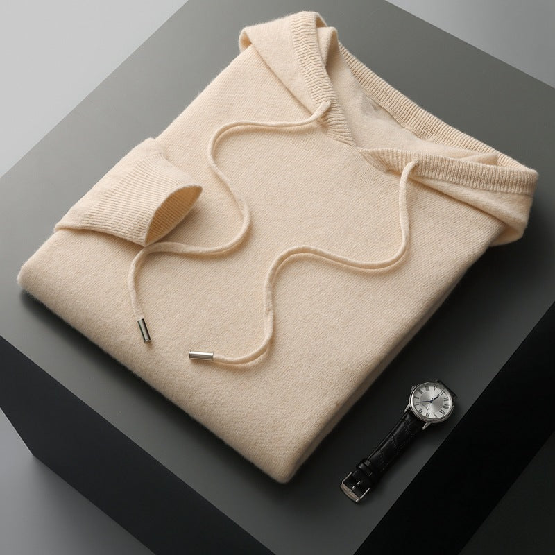 Men's hoodie made of cashmere-wool mix
