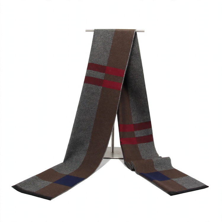 Classic checkered scarf for men
