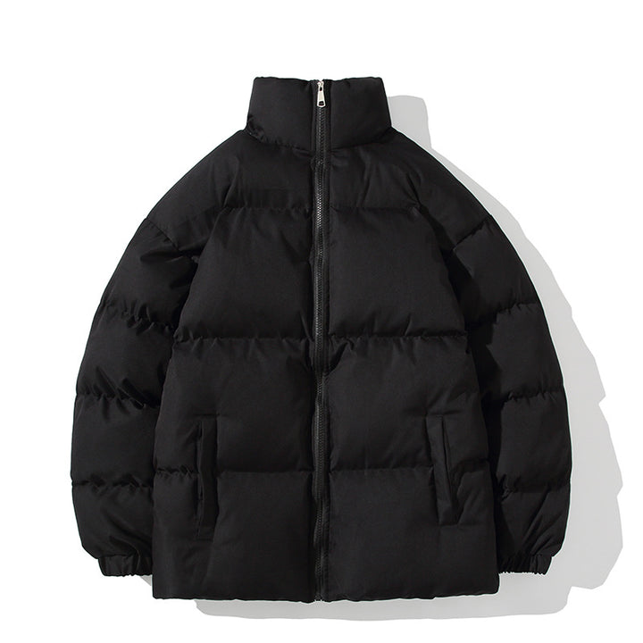 Unisex quilted jacket, lined, stand collar, loose fit