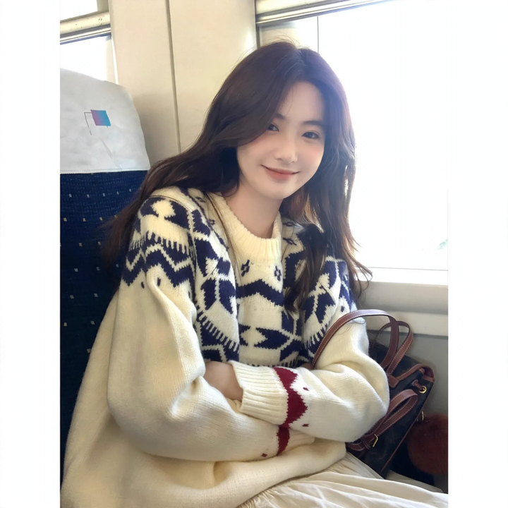 Vintage Fair-Isle Knit Sweater
