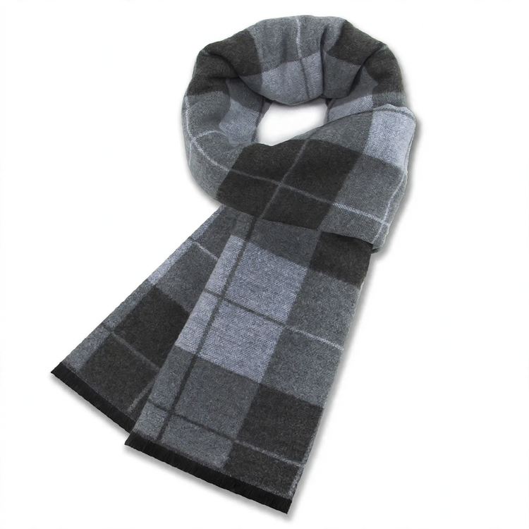 Men's scarf, wool blend, 31x180cm