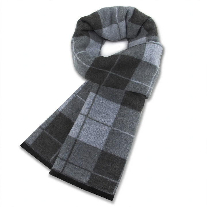 Men's scarf, wool blend, 31x180cm