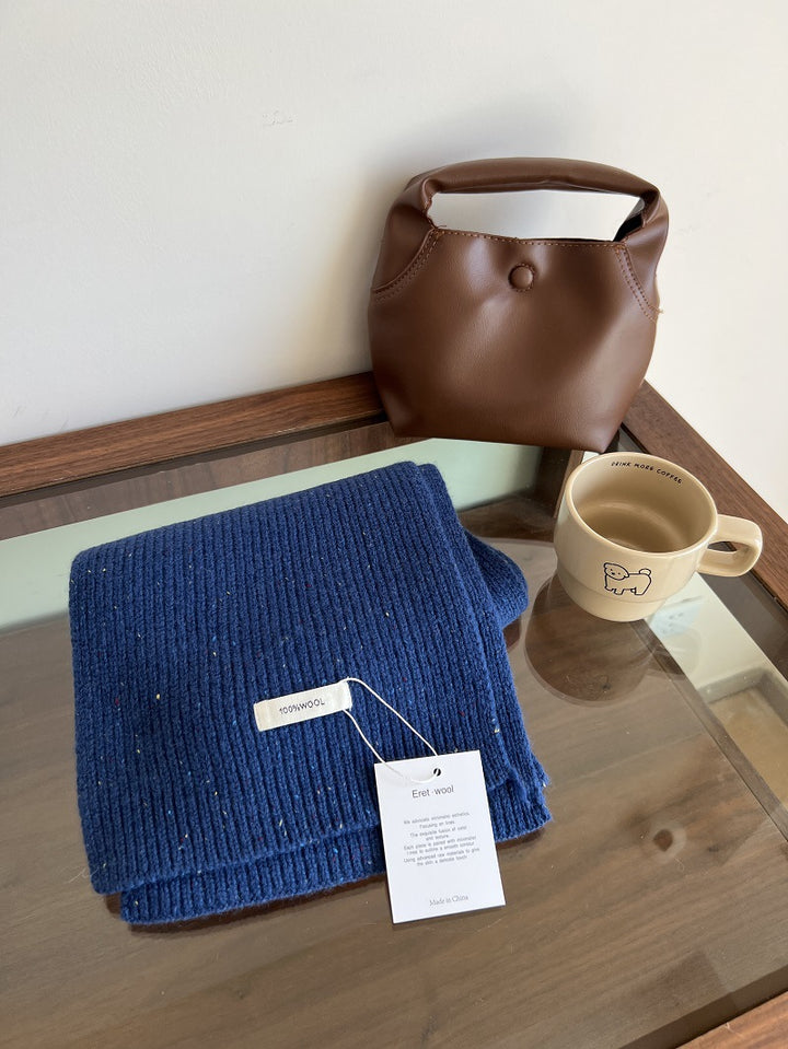 Thicker merino wool knitted scarf