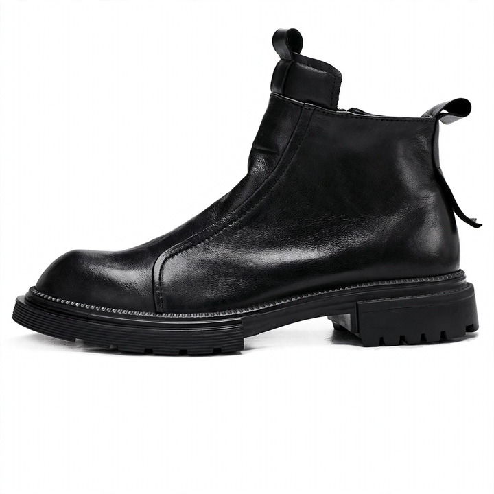 Men's Chelsea boots with platform, genuine leather