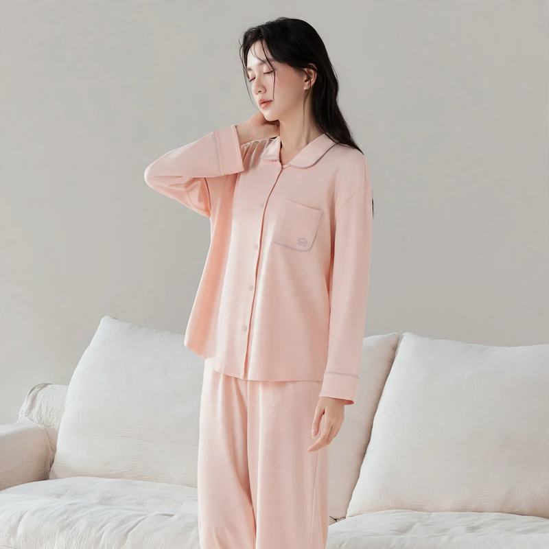 Lyocell-Cotton-Pajamas, Unisex, V-Neck