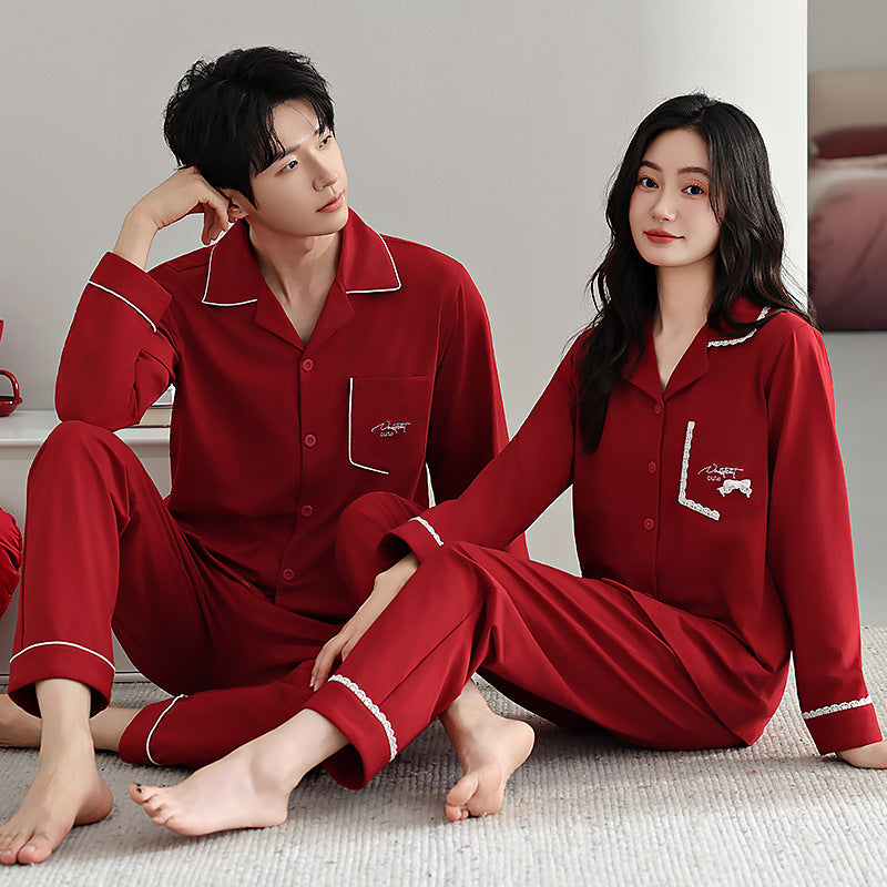 Partner pajamas made of 100% cotton, long-sleeved