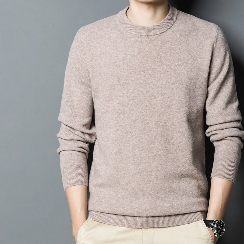 Men's Wool Sweater, Crew Neck, Thick, Plus Sizes
