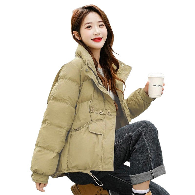 Warm women's down jacket with duck down