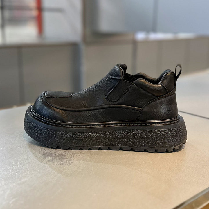 Men's Chelsea ankle boots with platform and lining
