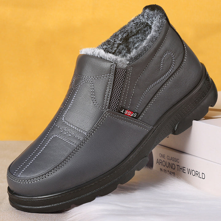 Men's winter boots, PU upper material, warm lined