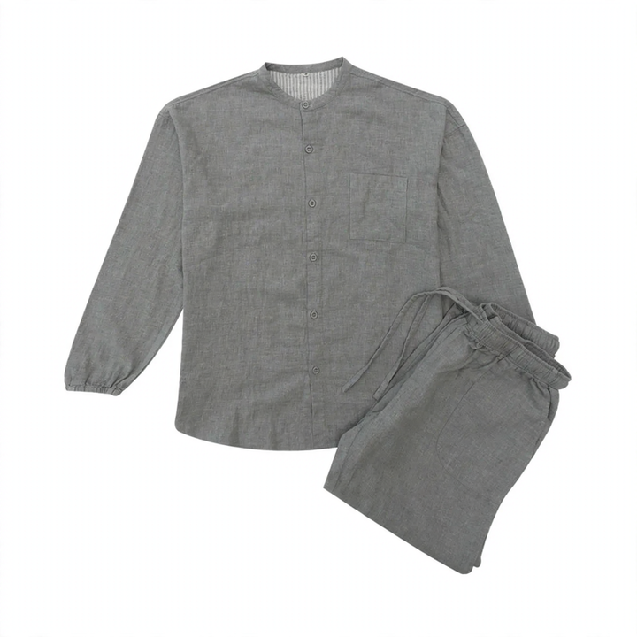 Double-layer cotton gauze pajama set for couples