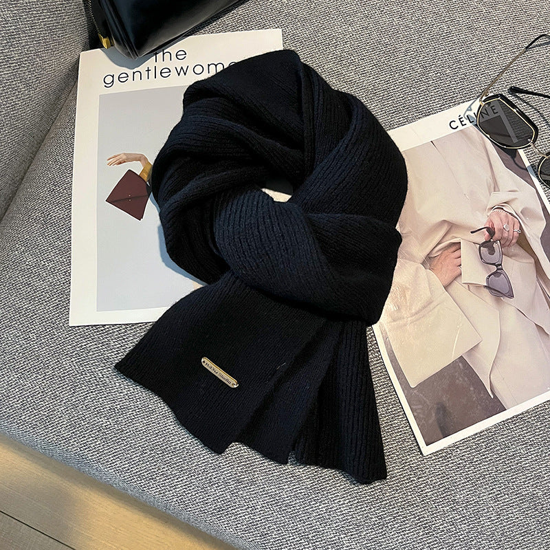 Cashmere wool scarf, knitted, 160x30cm