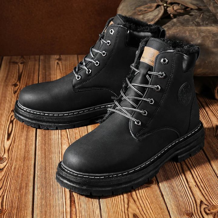 Men's boots, lined, ankle-high, winter