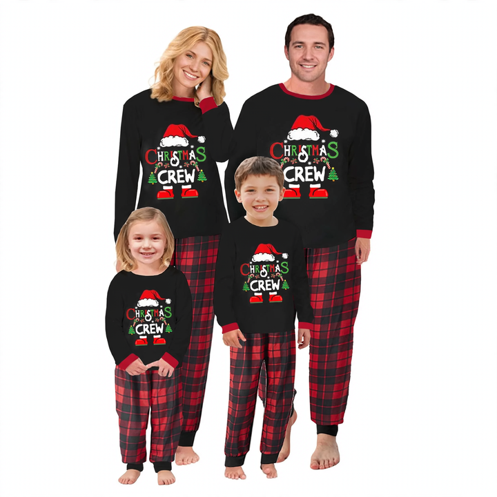 Christmas Family Pajama Set in Checkered Pattern