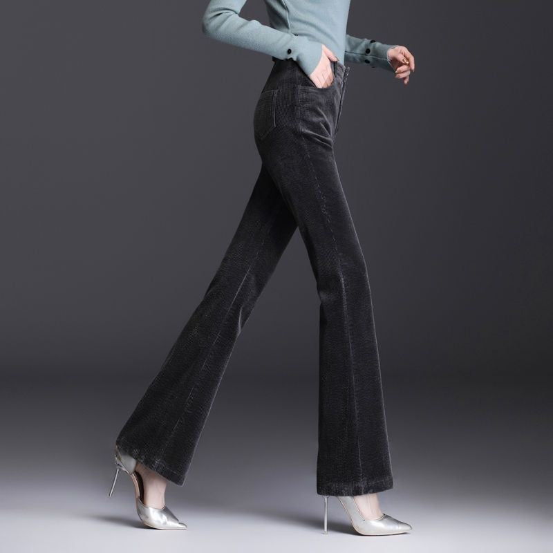 Women's corduroy pants, slightly flared